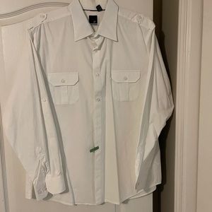 Men’s J Ferrar White Dress Shirt XXL